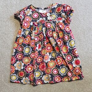 Hanna Andersson Vintage Floral Patterned Dress with Buttons Size 100 / 3T